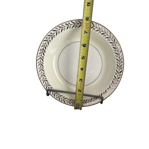 Taylor Smith & Taylor “Daphne” Cream Gold Set 8” Bowl 5” Bowl Teacup and Saucer - Picture 5 of 7